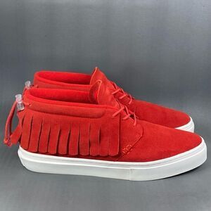 Clear Weather One-O-One Sky-Red mid-top moccasin Sneakers Mens size 13